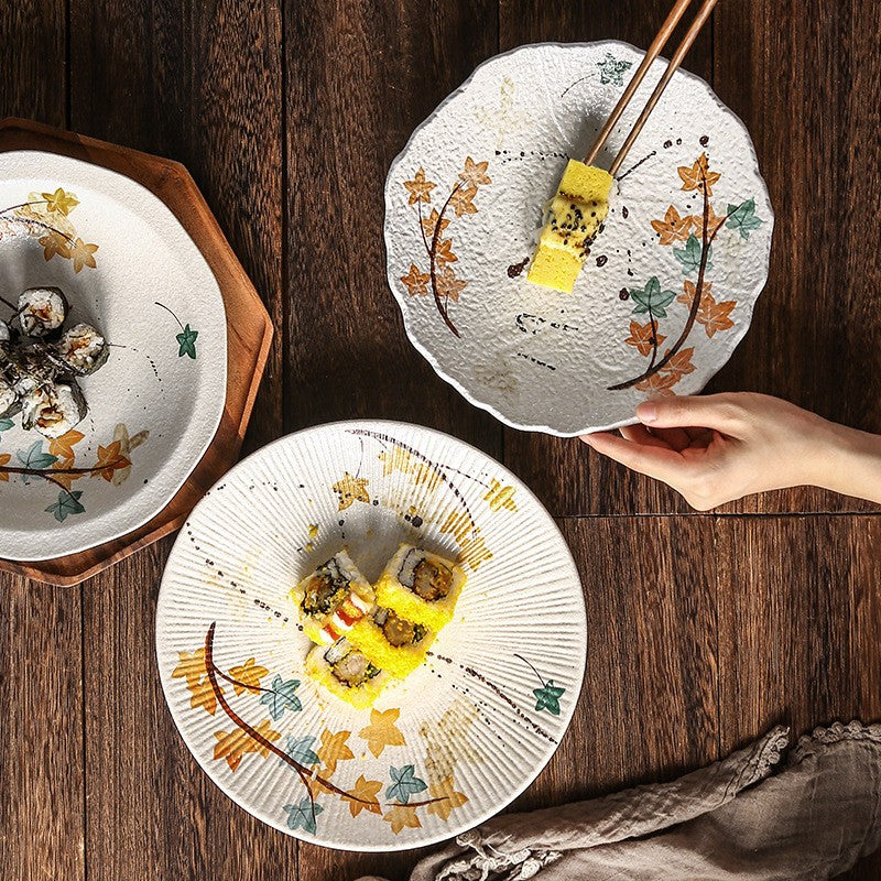 Autumn Lace Hand-Painted Plate