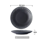 Chrysanthemum Crest Glazed Steak Plate