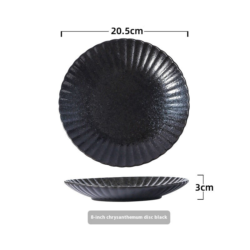Chrysanthemum Crest Glazed Steak Plate