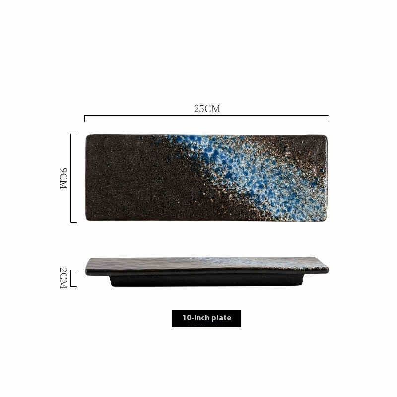 Darkline Artisan Rectangular Sushi Plate