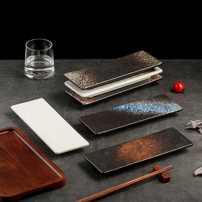 Darkline Artisan Rectangular Sushi Plate