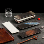 Darkline Artisan Rectangular Sushi Plate