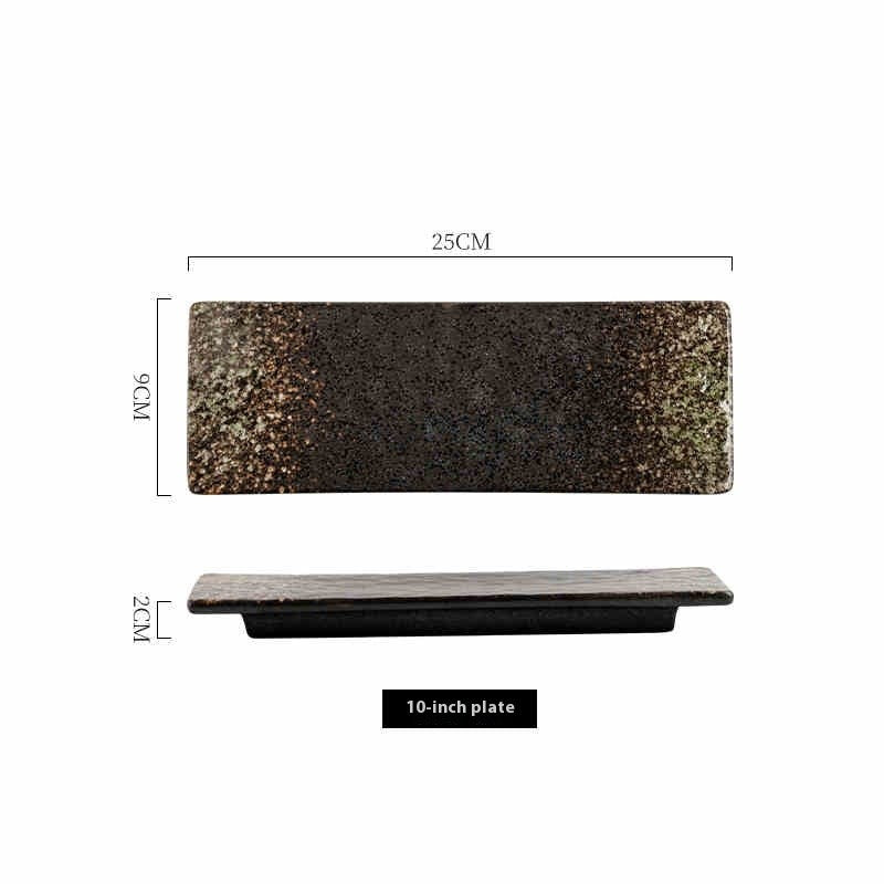 Darkline Artisan Rectangular Sushi Plate