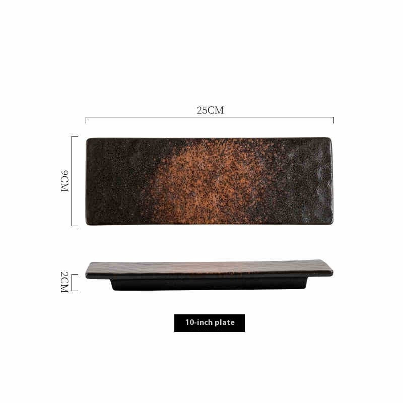 Darkline Artisan Rectangular Sushi Plate