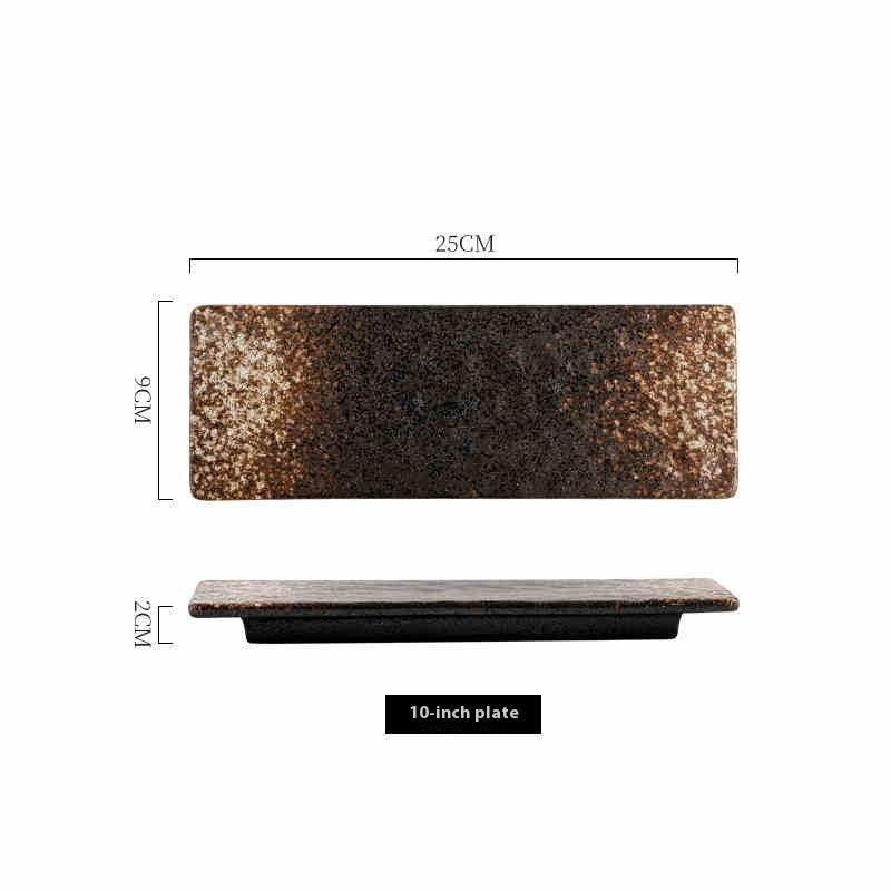 Darkline Artisan Rectangular Sushi Plate