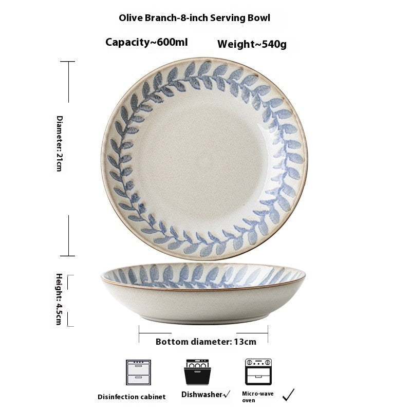 Hearthline Hand-Painted Deep Plate