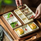 Koyo Trio-Section Ceramic Sauce Plate