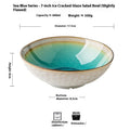 Midnight Shard Crackle-Glaze Salad Bowl