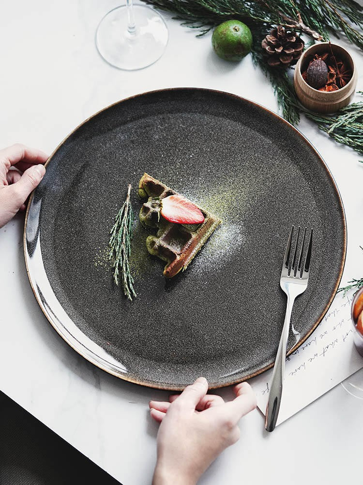 TerraAura Handcrafted Round Plate