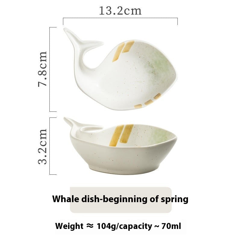 Whale Drift Handcrafted Dip Dish