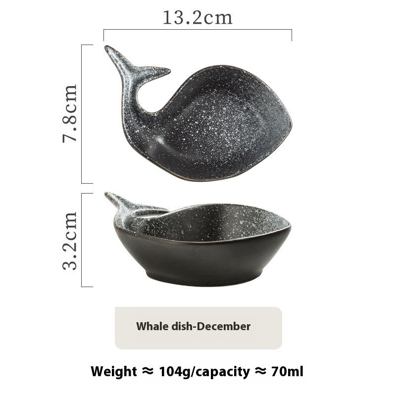 Whale Drift Handcrafted Dip Dish