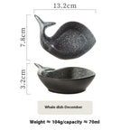 Whale Drift Handcrafted Dip Dish