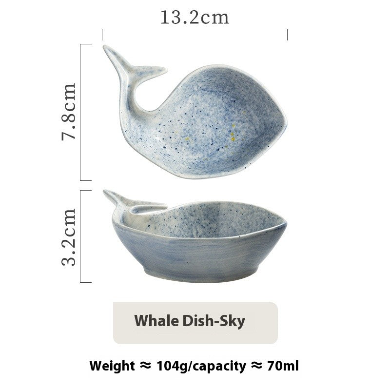 Whale Drift Handcrafted Dip Dish
