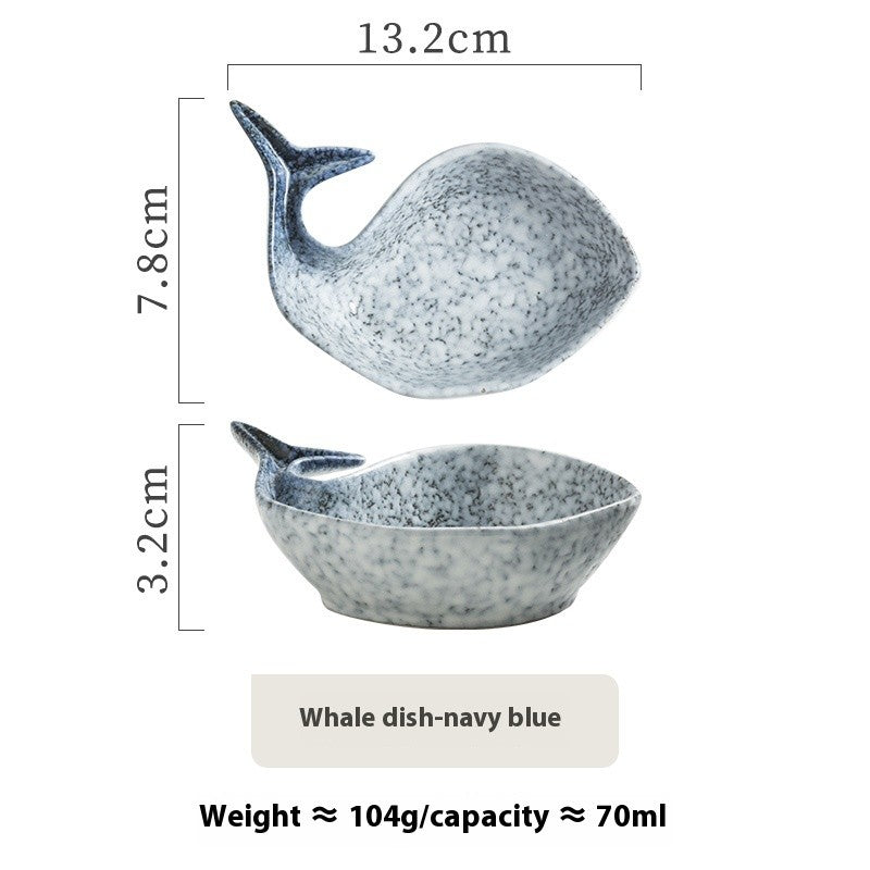Whale Drift Handcrafted Dip Dish